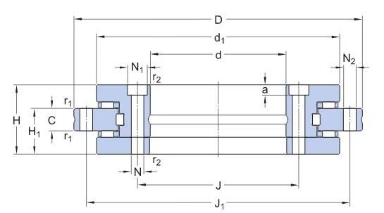 NRT 850 A Super-precision Axial-radial Cylindrical Roller Bearings